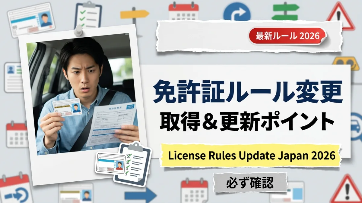 【2026年最新】運転免許証ルール変更：取得条件と更新手続きの重要ポイント